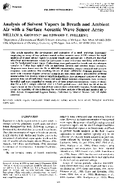 Analysis of Solvent Vapors in Breath and Ambient Air with a Surface Acoustic Wave Sensor Array