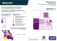 MO Congressional District 07 Stroke and Stroke Centers Map 119th Congress