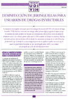 Desinfeccion de jeringuillas para usuarios de drogas inyectables