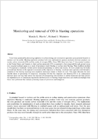 Monitoring and removal of CO in blasting operations