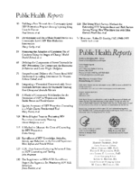 Public Health Reports  v 111 Suppl 1  masthead