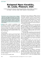 Relapsed Mpox Keratitis St Louis Missouri USA