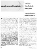 Use of general hospitals