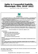 Spike in Congenital Syphilis Mississippi USA 20162022