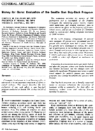 Money for guns evaluation of the Seattle Gun BuyBack Program