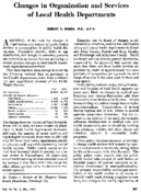 Changes in organization and services of local health departments