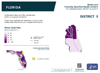 FL Congressional District 05 Stroke and Federally Qualified Health Centers Map 118th Congress