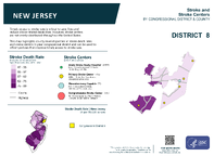 NJ Congressional District 08 Stroke and Stroke Centers Map 118th Congress