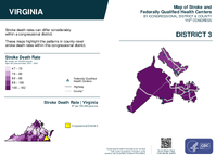 VA Congressional District 03 Stroke and Federally Qualified Health Centers Map 119th Congress
