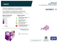 OH Congressional District 11 Stroke and Stroke Centers Map 118th Congress