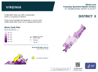 VA Congressional District 06 Stroke and Federally Qualified Health Centers Map 118th Congress