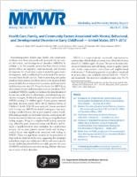 MMWR Morbidity and Mortality Weekly Report Vol 65 No 9 March 11 2016