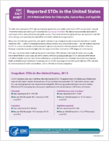 Reported STDs in the United States 2014 National Data for Chlamydia Gonorrhea and Syphilis