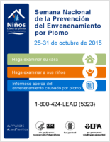 Semana Nacional de la Prevencin del Envenenamiento por Plomo 2531 de octubre de 2015