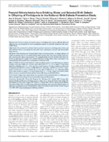 Prenatal Nitrate Intake from Drinking Water and Selected Birth Defects in Offspring of Participants in the National Birth Defects Prevention Study