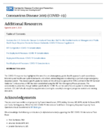 Guidance for US Centers for Disease Control and Prevention Staff for the Establishment and Management of Public Health Rapid Response Teams for Disease Outbreaks Part 6 COVID19 Disease Supplement Additional Resources