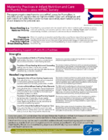 Maternity Practices in Infant Nutrition and Care in Puerto Rico  2011 mPINC Survey