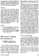 Milk control planning for civil disaster