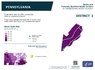 PA Congressional District 02 Stroke and Federally Qualified Health Centers Map 118th Congress