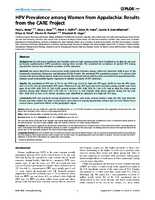 HPV Prevalence among Women from Appalachia Results from the CARE Project