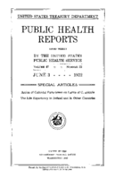 Public Health Reports  v 47 no 23  cover