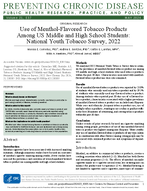 Use of MentholFlavored Tobacco Products Among US Middle and High School Students National Youth Tobacco Survey 2022