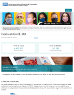 Casos de enfermedad del coronavirus COVID19 casos en los EE UU Actualizado el 8 de julio del 2020