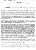 ICD10CM Official Guidelines for Coding and Reporting FY 2017 October 1 2016  September 30 2017