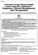 CrimeanCongo Hemorrhagic Fever Virus for CliniciansDiagnosis Clinical Management and Therapeutics