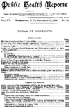 Public Health Reports  v XV no 39