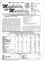 Morbidity and Mortality Weekly Report Vol 22 No 40 week ending October 6 1973