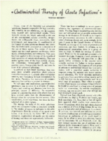 Antimicrobial therapy of acute infections