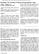 Possession and carrying of firearms among suburban youth