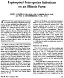 Leptospiral interspecies infections on an Illinois farm