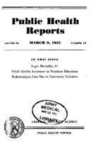 Public Health Reports  v 66 no 10  cover