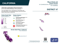 CA Congressional District 47 Stroke and Stroke Centers Map 119th Congress
