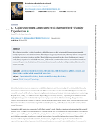 The Oxford Handbook of Work and Family Part 3 Chapter 12 Child Outcomes Associated with Parent WorkFamily Experiences
