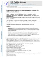Breast cancer incidence and stage at diagnosis in the six USAffiliated Pacific Islands