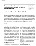 TransitiontoUS practice experiences of internationally educated nurses an integrative review