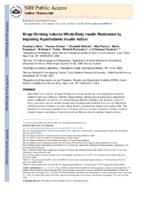 Binge Drinking Induces WholeBody Insulin Resistance by Impairing Hypothalamic Insulin Action