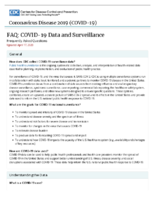 FAQ COVID19 Data and Surveillance Frequently Asked Questions April 17 2020
