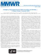 Emergency Department Visits for COVID19 by Race and Ethnicity  13 States OctoberDecember 2020
