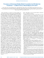 Prevalence of Voluntary Medical Male Circumcision for HIV Infection Prevention  Chkw District Mozambique 20142019