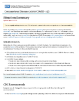 Coronavirus Disease 2019 COVID19 Situation Summary Updated April 19 2020