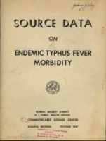 Source data on endemic typhus fever morbidity