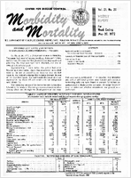 Morbidity and Mortality Weekly Report Vol 21 No 20 week ending May 20 1972
