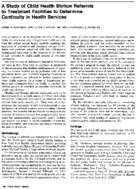 A study of child health station referrals to treatment facilities to determine continuity in health services