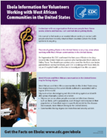 Ebola information for volunteers working with West African communities in the United States
