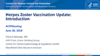 Herpes Zoster Vaccination update  introduction