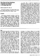 The Role Of The American Hospital Association In Combating Aids